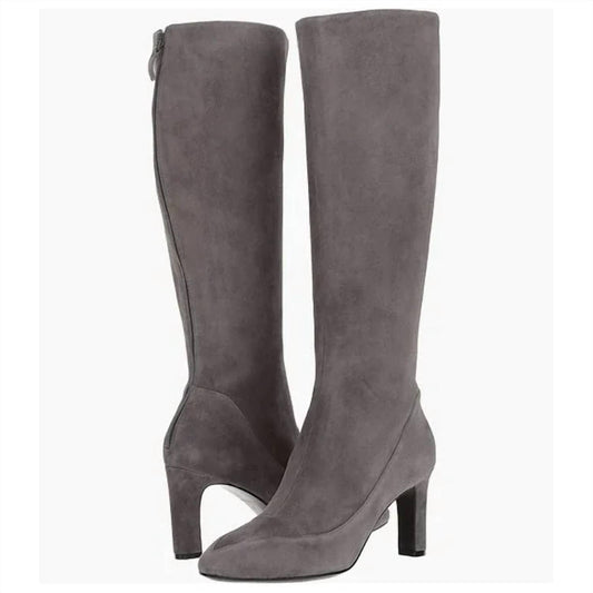 Cole Haan - Women Arlean Stormcloud Suede Leather Boots