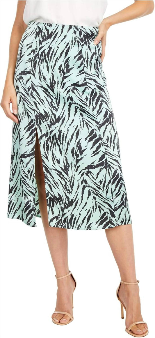 Wayf - Maltamont Tiger Print A-line Midi Skirt