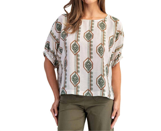 Ee:Some - Geometric Floral Blouse