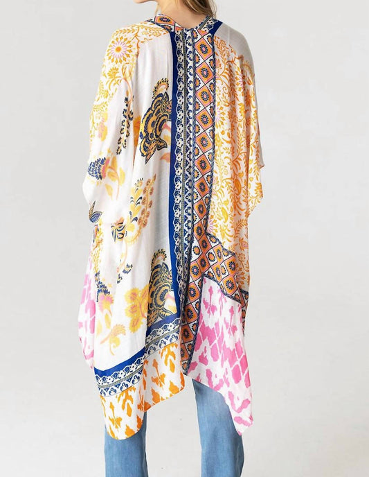 Top It Off - Addie Lightweight Boho Festival Colorful Kimono