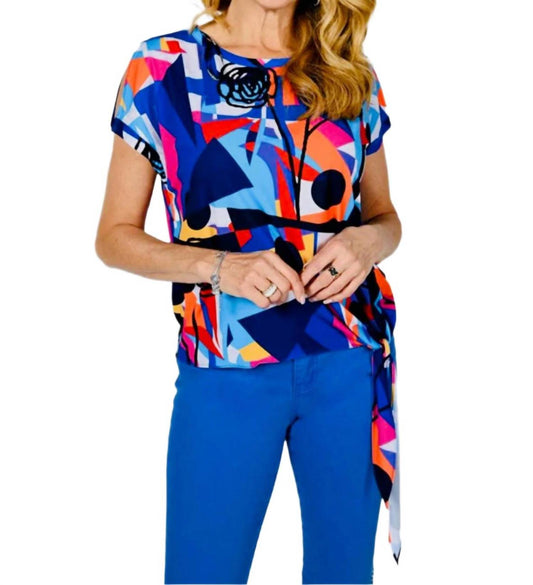 Frank Lyman - Knit Short Sleeve Side Tie Top