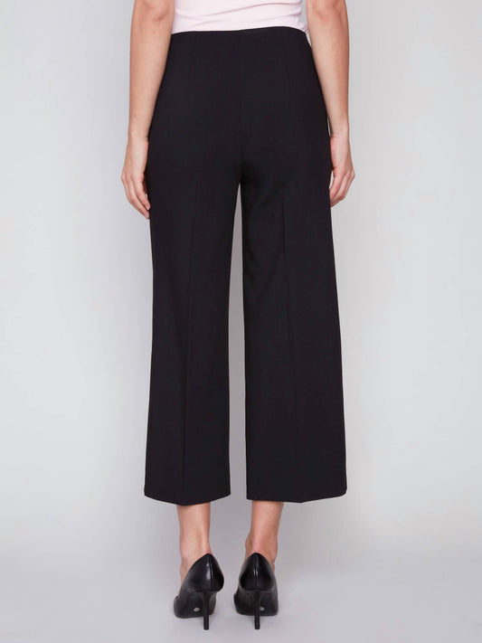 Charlie B - Side Zipper Ankle Wide Leg Pant