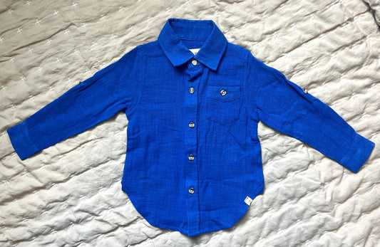 Me & Henry - Boy's Merchant Linen Long Sleeve Shirt