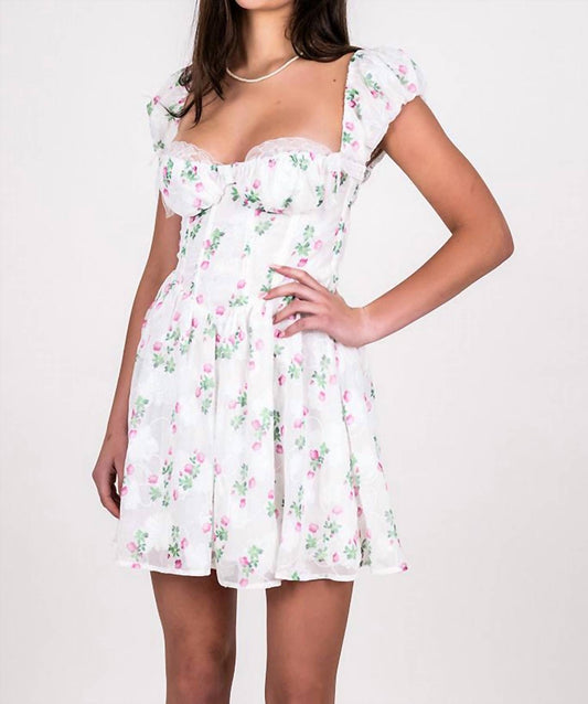 For Love & Lemons - Women's Remi Puff Sleeve Mini Dress