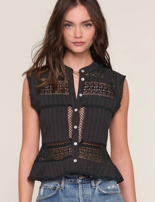 Heartloom - Andress Lacey Sleeveless Button Front