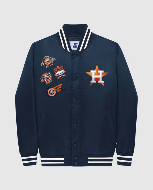 Starter - Men's Houston Astros Varsity Satin Full-snap Jacket