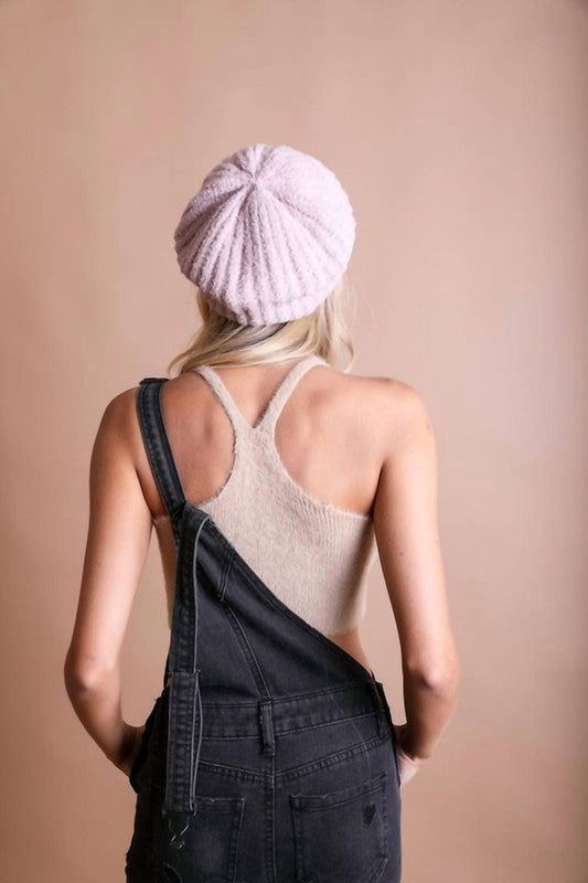 Leto - Boucle Rib Knit Beret