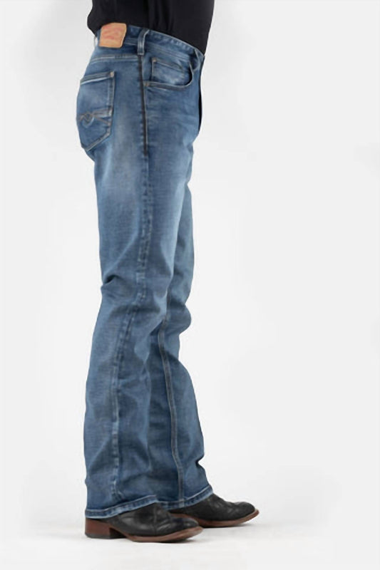 Stetson - Mens Straight Fit Stretch 2 Tone Denim Jeans