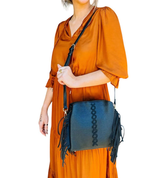 Caroline Hill - Moss Crossbody Fringe Bag