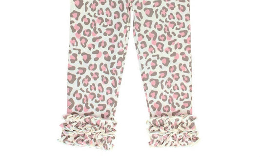 Rufflebutts - Newborns To Toddlers Little Leopard Everyday Ruffle Leggings