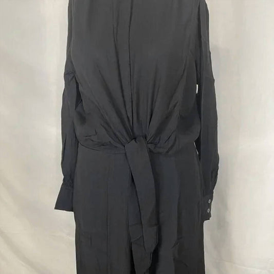 Luum - Women's Long Sleeve Front Tie Maxi Dress