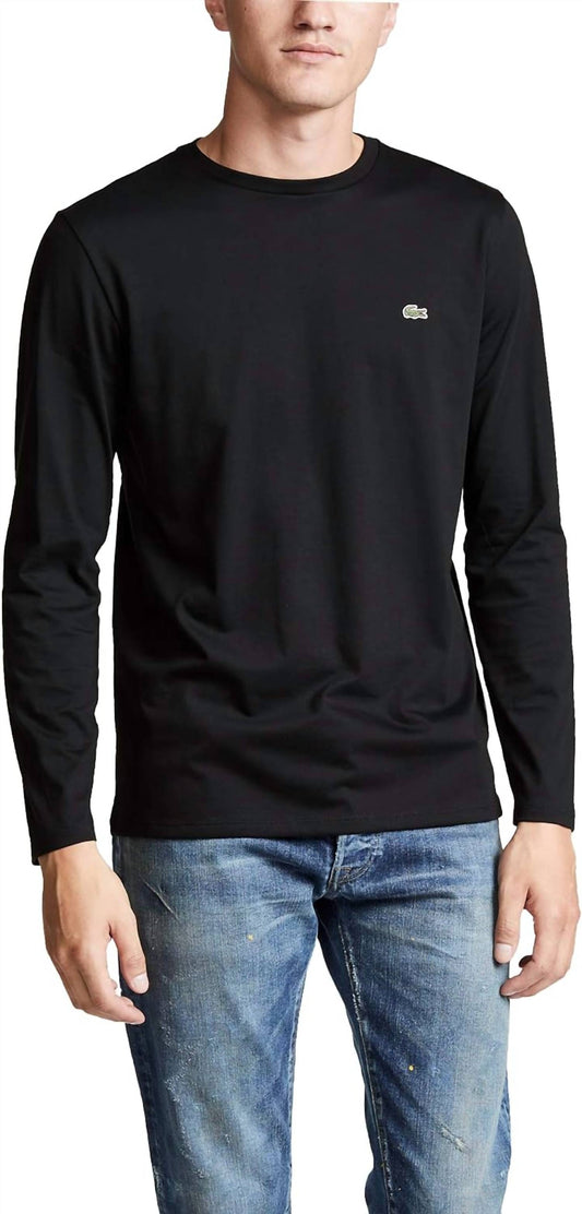 Lacoste - Long Sleeve Jersey Pima Regular Fit Crewneck T-shirt