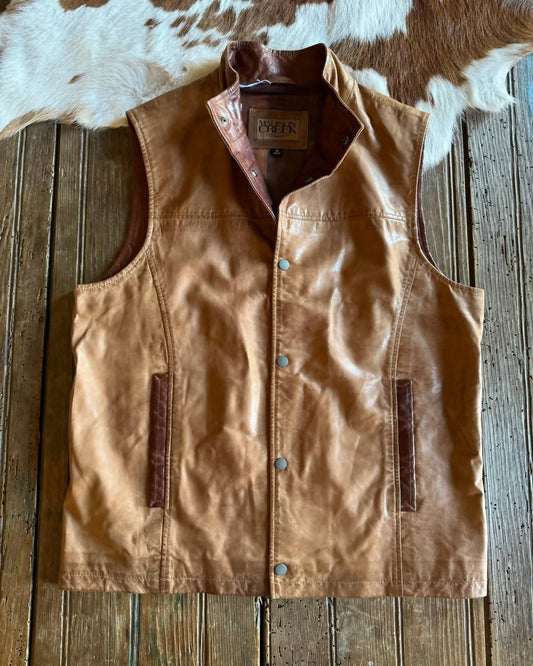 Madison Creek Outfitters - Men's Canyon Lambskin Leather Vest