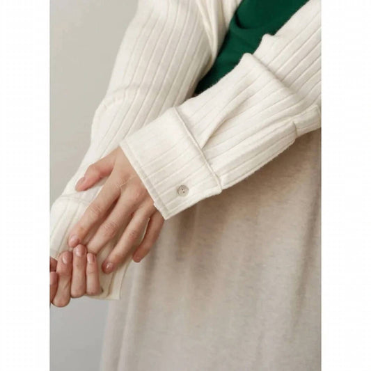 Donni. - Women's Ribbed Button Down Sweater