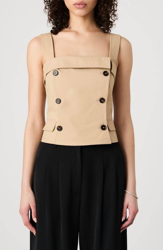 French Connection - Double Breasted Cotton Top