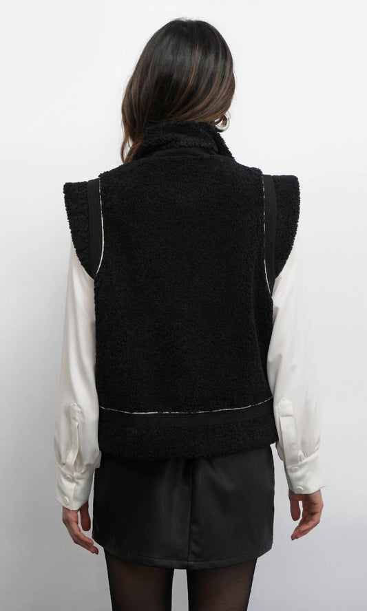 Greylin - Rory Shearling Vest Top