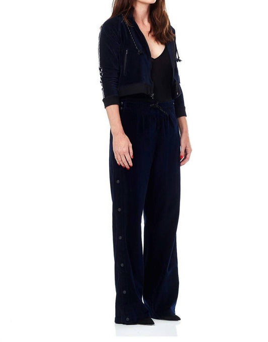 Hudson - Aria Velvet Side Snaps Track Pants