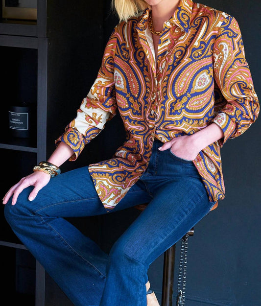 Finley - Princess Paisley Mini Monica Shirt