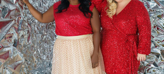 Never Fully Dressed - Red Sequin Mini Vienna Dress - Plus Size