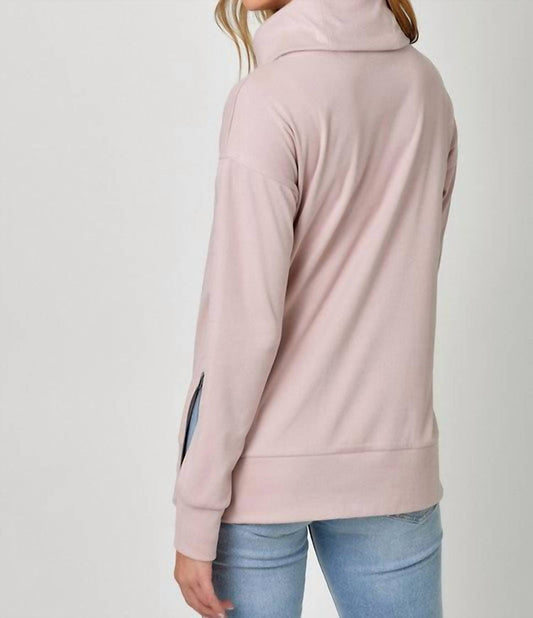 Mystree - Brushed Knit Turtleneck Sweatshirt