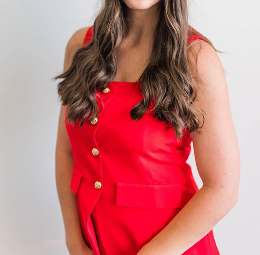 Fate - Bailey Mini Dress With Button & Built-in Shorts