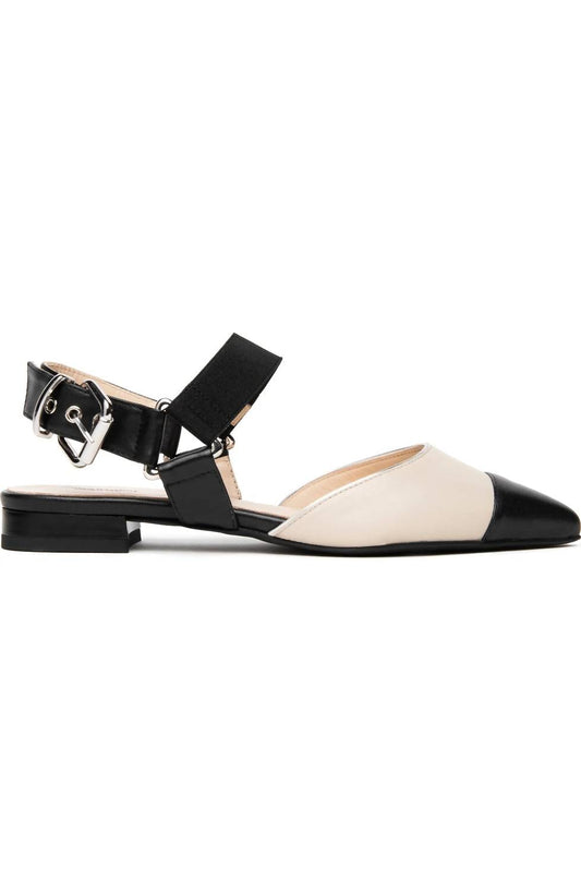 Nerogiardini - Women's Bicolor Cap Toe Slingback Flats