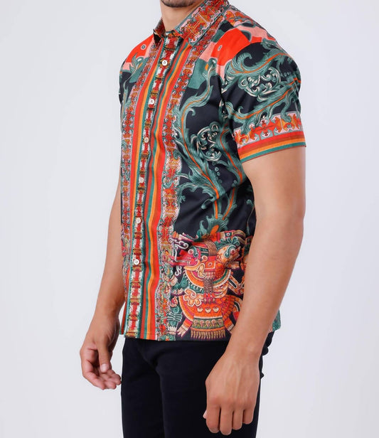 Barabas - Flickerkilt Rhinestone Short Sleeve Shirt