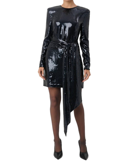 Toccin - Carlotta Sash Sequin Mini Dress