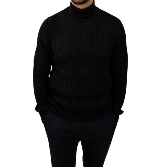7 Downie St. - Cable Knit Turtleneck Sweater