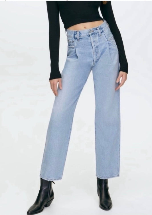 Agolde - High Rise Fold Waistband Jeans
