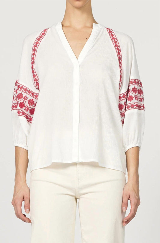 Dear John Denim - "new Song" V-neck Button Front Top