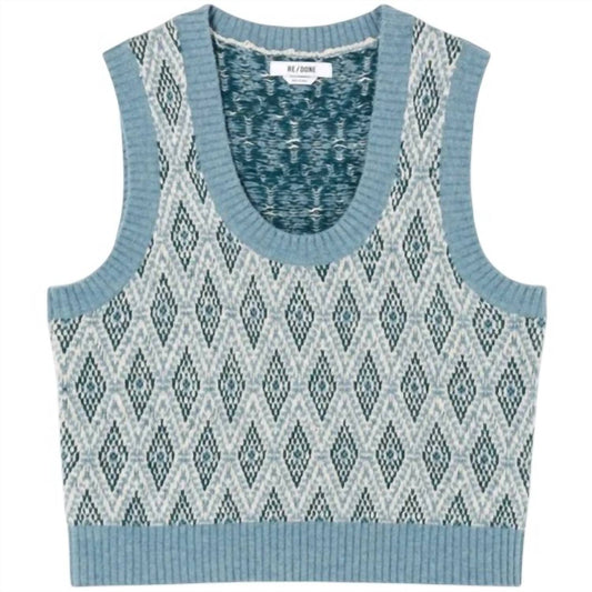 Re/Done - Women's Retro Geo Jaquard Sweater Vest