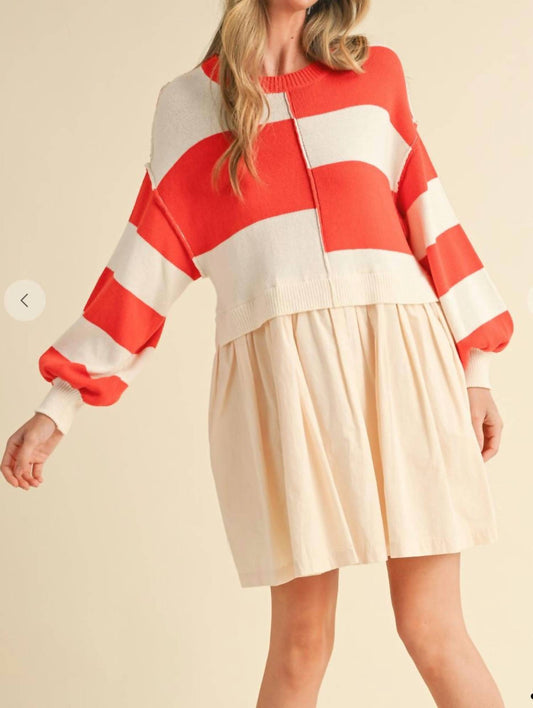 &Merci - Mixed Media Sweater Dress