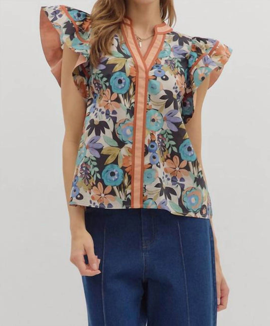 Entro - Meadow Floral Blooms Blouse