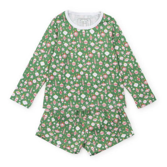 Lila + Hayes - Girl's Sophie Retro Ornaments Top & Short Set