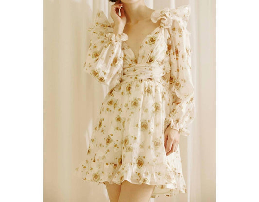 Storia - Rose Ruffled Mini Dress