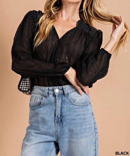 Kori - Crinkle Chiffon Bodysuit