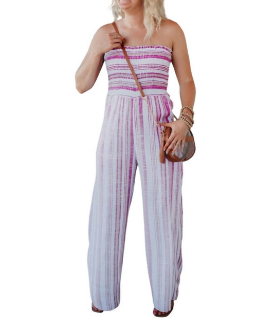 Gilli - Stripes Strapless Jumpsuit