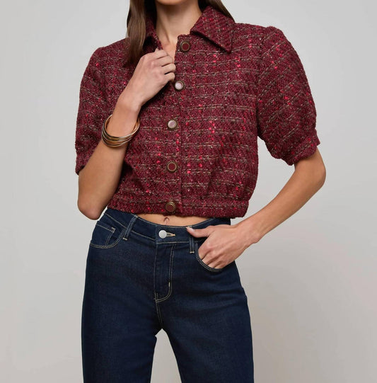 L'Agence - Cove Cropped Tweed Jacket