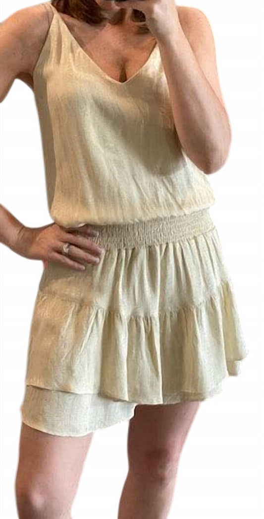 Krisa - Jacquard Ruffle Skirt Dress