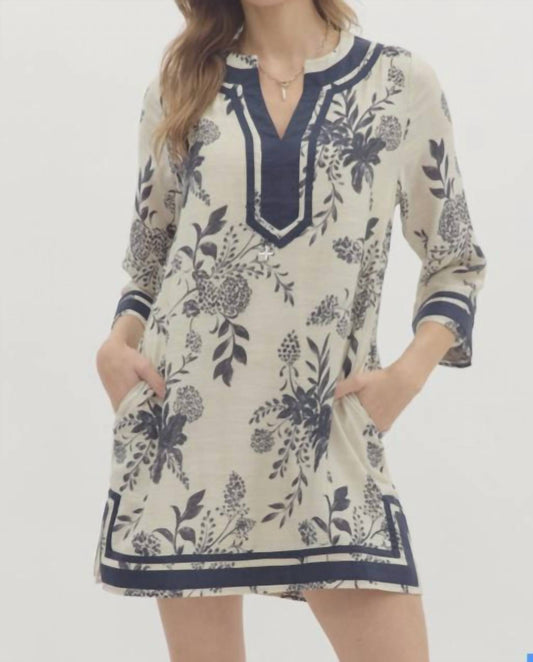 Entro - Floral Border Dress