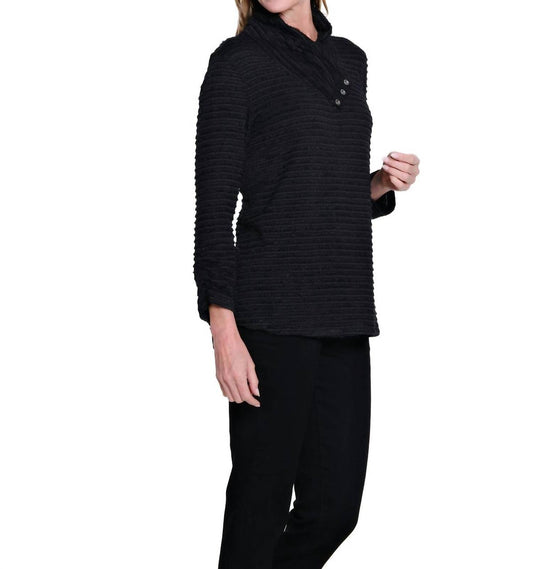 Multiples - Faux Fur Shirred Top