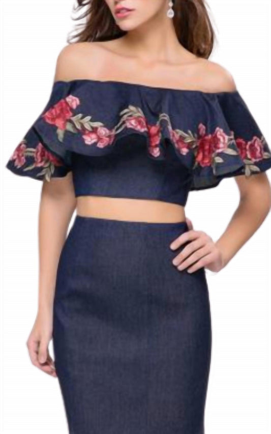 La Femme - 2pc Denim Dress