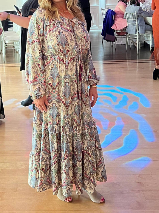 Floral Paisley Boho Chic Maxi Dress