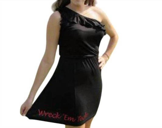 Livy Lu - Texas Tech University Logo One Shoulder Dress