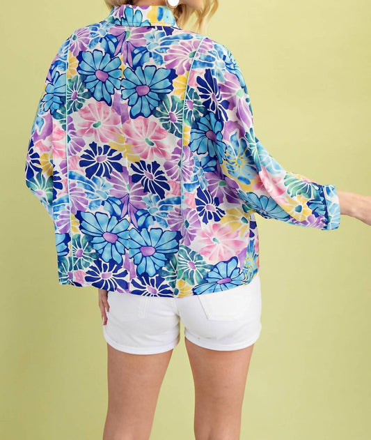 Gigio - Floral Print Button Down Top