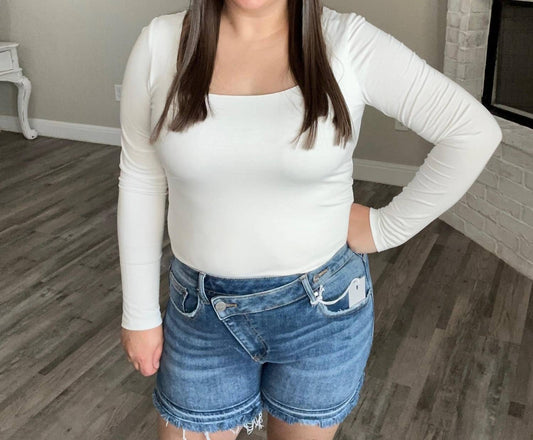 Wasabi + Mint - Square Neck Long Sleeve Bodysuit