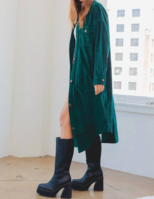 Le Lis - POCKET DETAIL LONG CORDUROY SHIRT