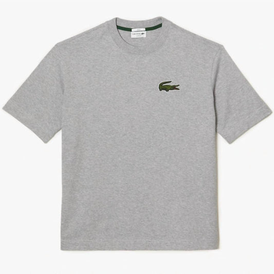 Lacoste - Unisex Loose Fit Large Crocodile Organic Cotton Tee Shirt