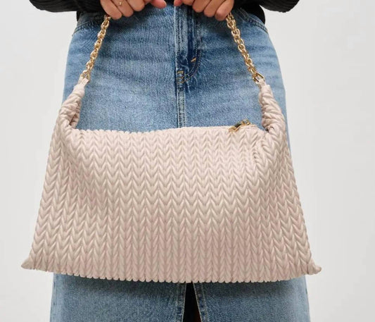 Urban Expressions - Vegan Leather Woven Shoulder Bag